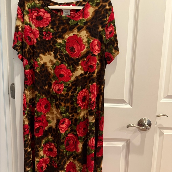 Floral Leopard Print Dress - Picture 2 of 2
